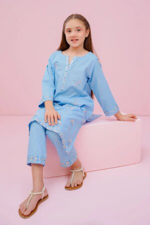 Cotton Embroidered 3 Pc Suit