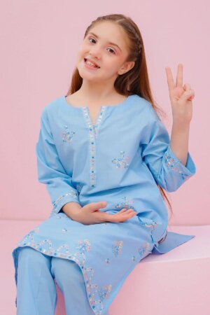 Cotton Embroidered 3 Pc Suit