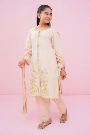 Cotton Embroidered 3 Pc Suit