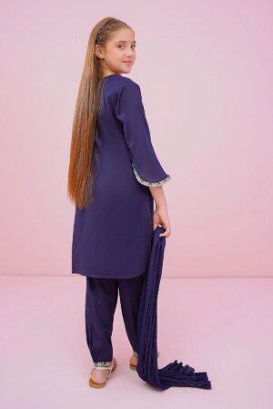 Cotton Embroidered 3 Pc Suit