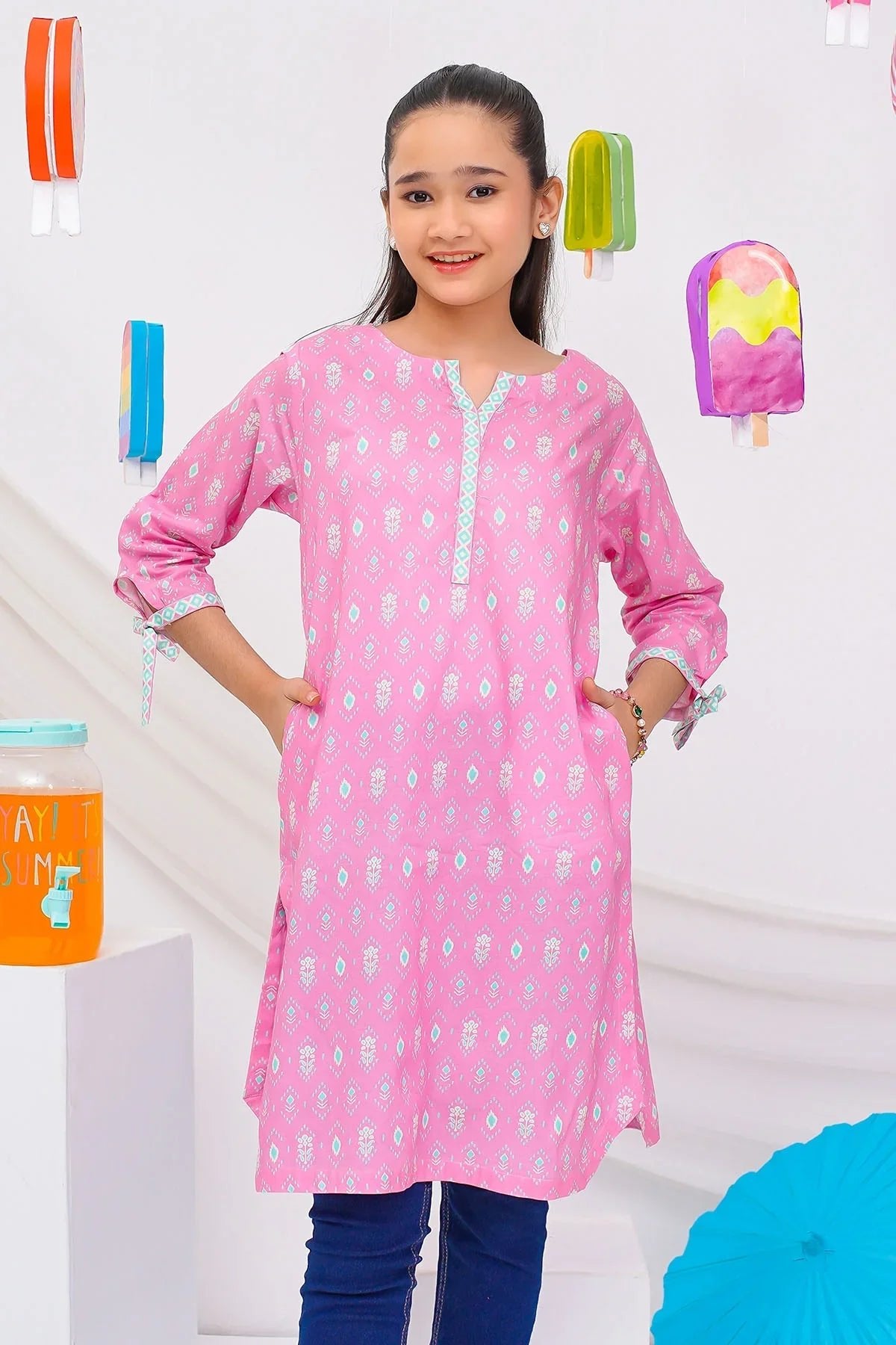 Cotton Lawn Digital Printed Kurta - Image 2