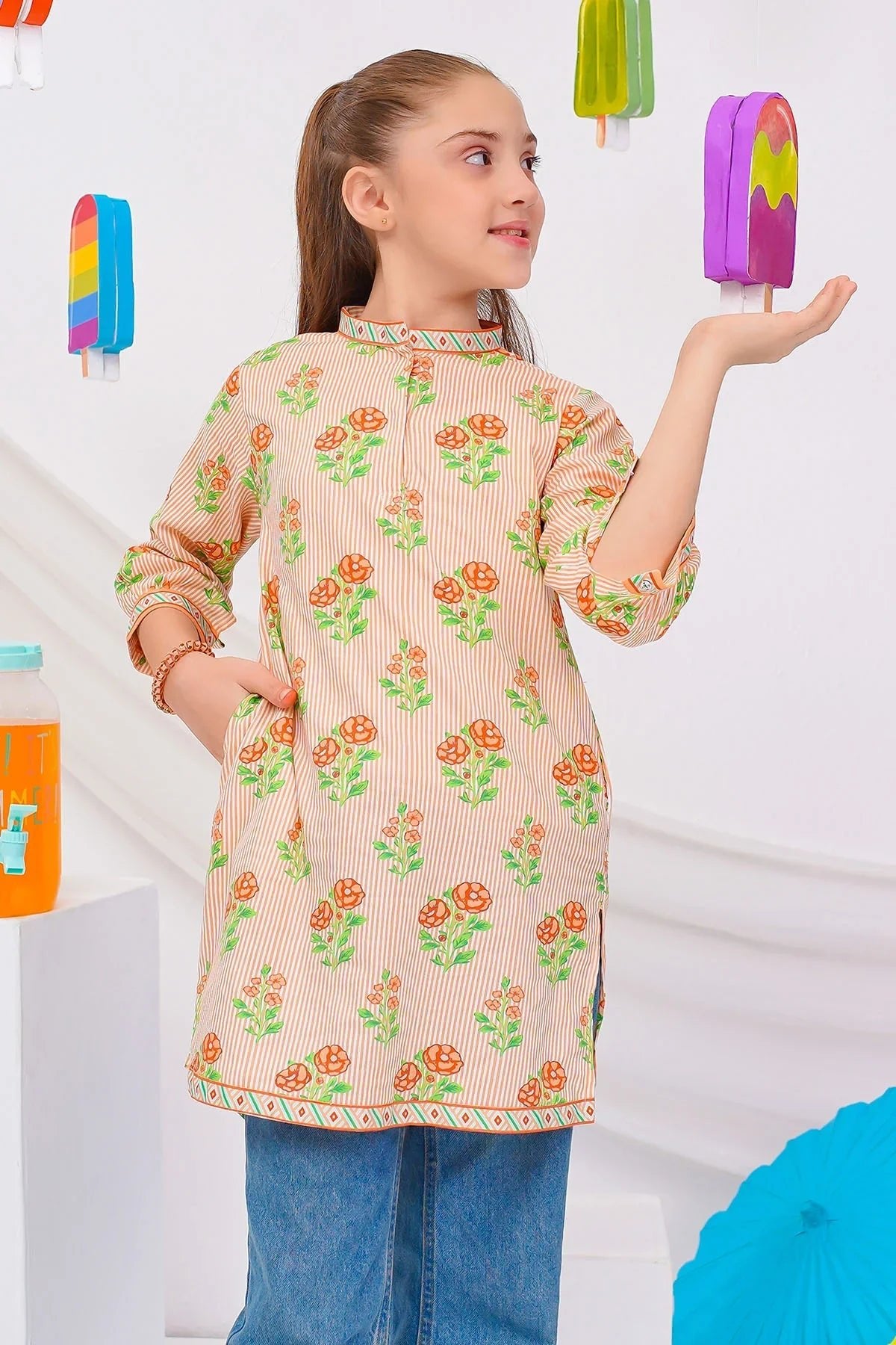 Cotton Lawn Digital Printed Kurta - Image 3