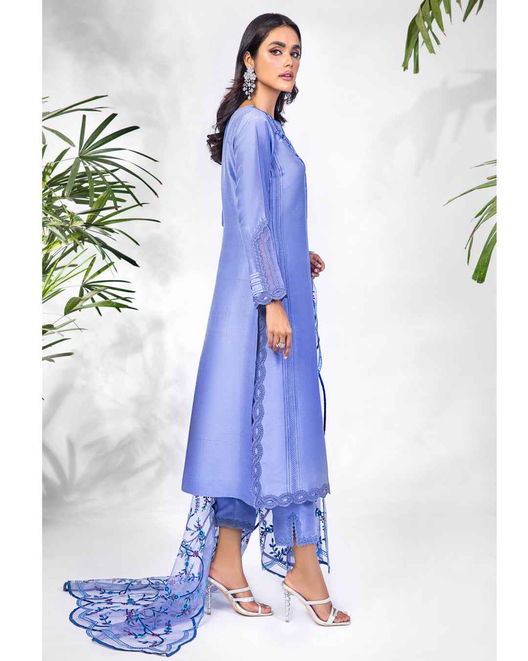 Deep Periwinkle Rawsilk suit - Image 2