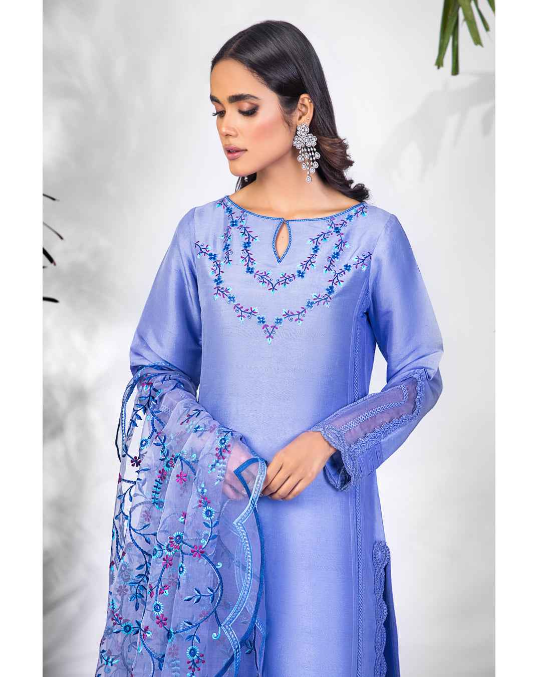 Deep Periwinkle Rawsilk suit - Image 3