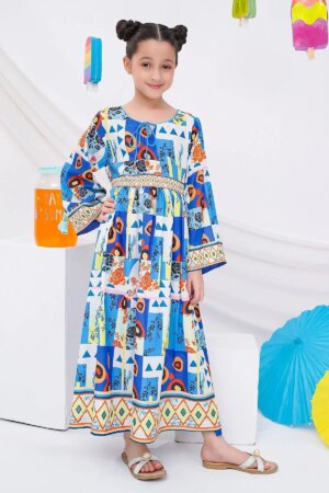 Digital Printed Poly Lawn Dress