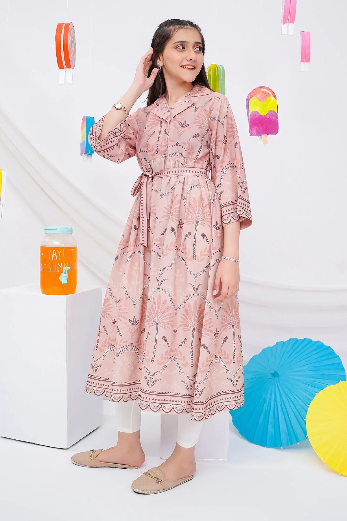 Digital Printed Poly Lawn Dress - Image 3