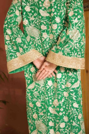 Emerald Green Parsi Kaftan - RTD