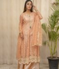 JHANKAR - Coral Emrboidered Dress - 4 PCS