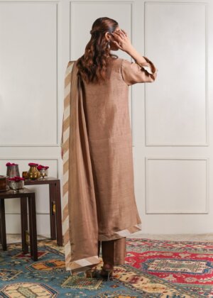 Mocha Kurta and trouser set