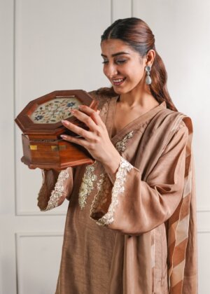 Mocha Kurta and trouser set
