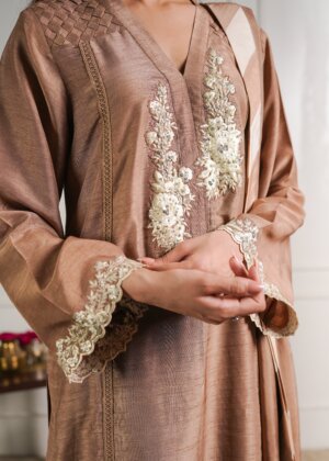 Mocha Kurta and trouser set