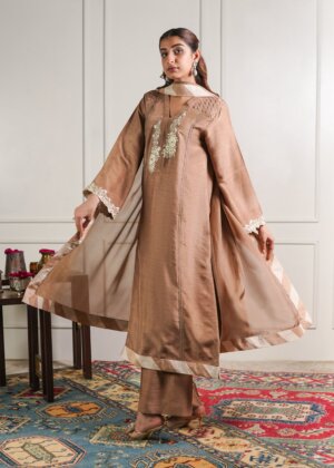 Mocha Kurta and trouser set