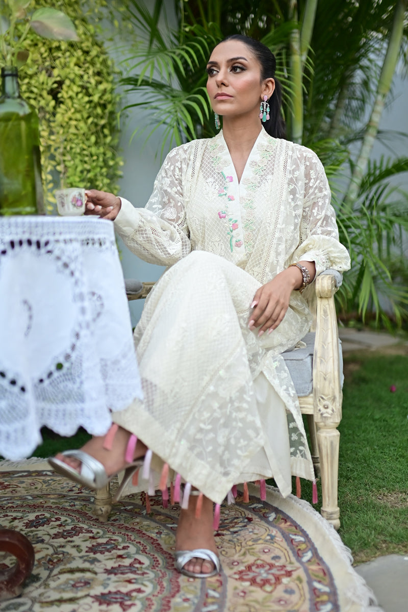 Pastel Blonde ( Kurta with pants) - Image 5