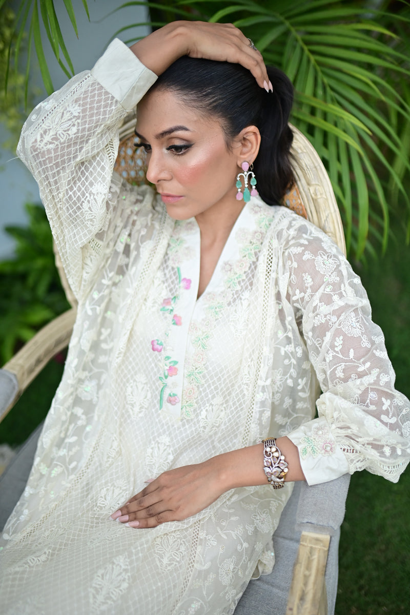 Pastel Blonde ( Kurta with pants) - Image 10