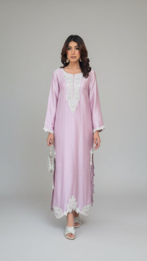 PETAL SILK KAFTAN SET