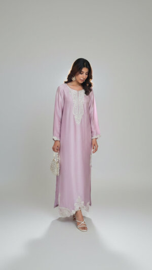 PETAL SILK KAFTAN SET