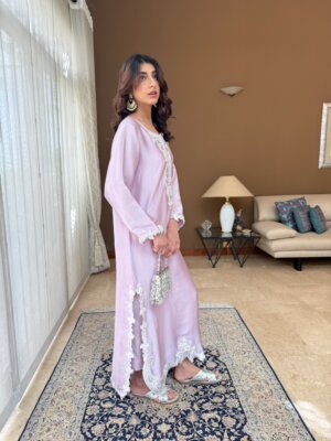 PETAL SILK KAFTAN SET
