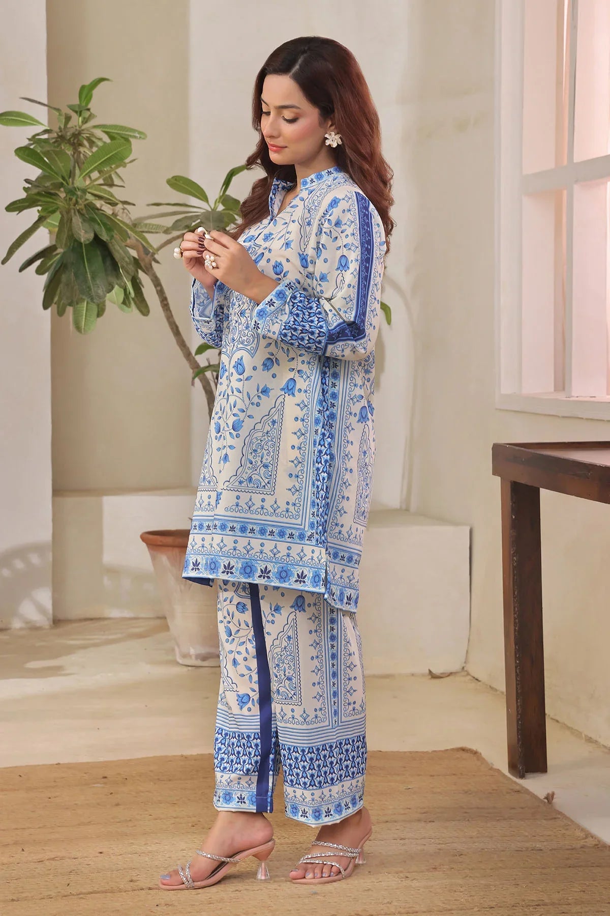 Poly Lawn Digital Printed 2 Pc Suit - Image 3