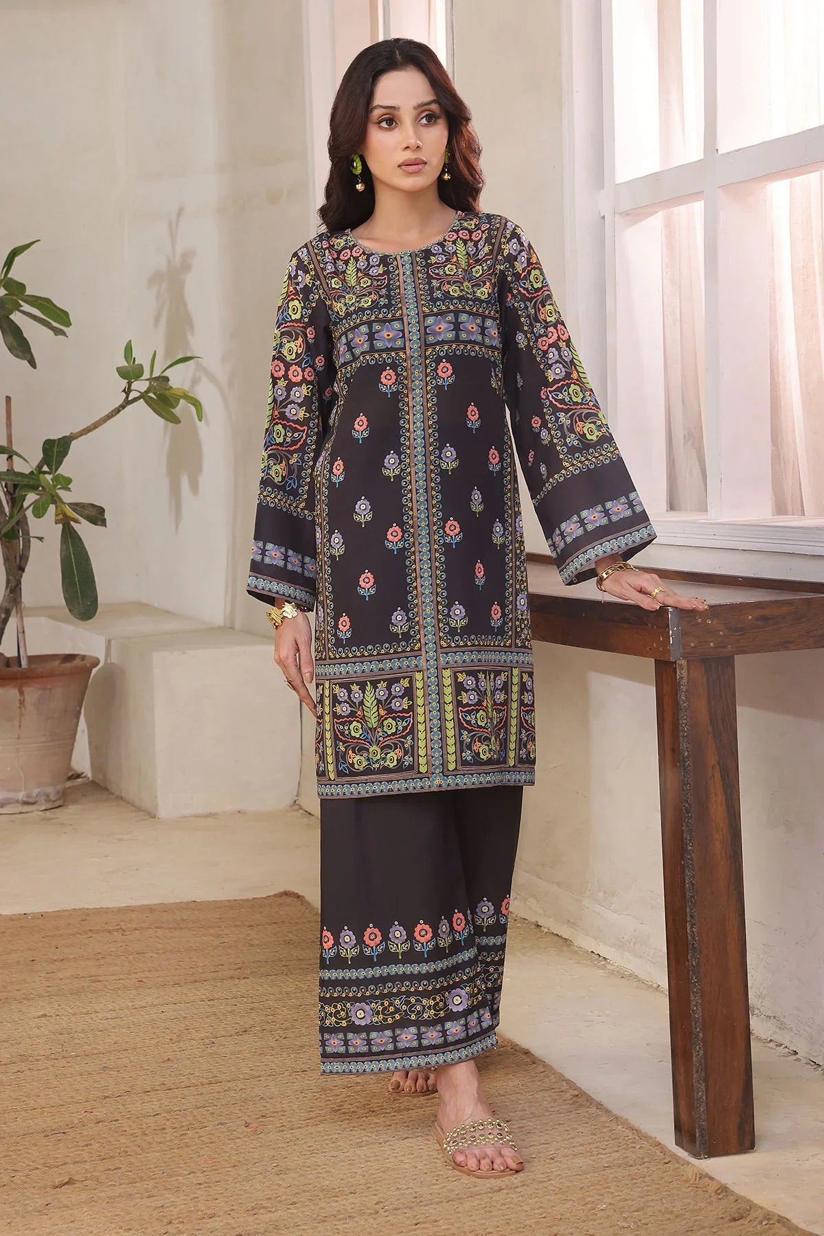 Poly Lawn Digital Printed 2 Pc Suit - Image 4