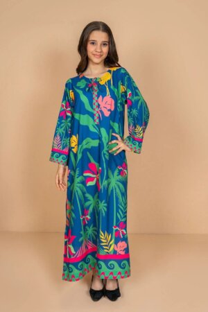 Poly Lawn Digital Printed Kaftan