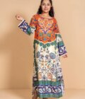 Poly Lawn Digital Printed Kaftan