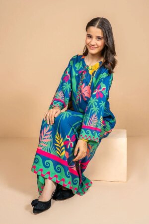 Poly Lawn Digital Printed Kaftan