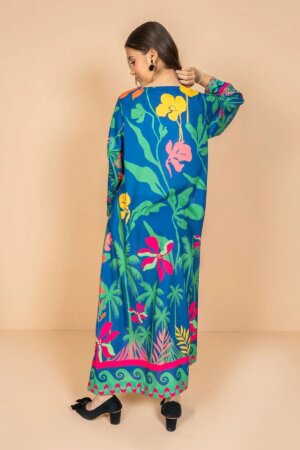 Poly Lawn Digital Printed Kaftan