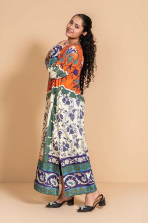 Poly Lawn Digital Printed Kaftan