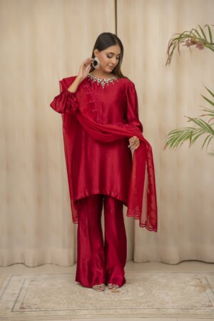 RAINA - Maroon Formal Co-Ords