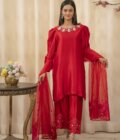 SAANJH - Cherry Red Formal Co-Ords