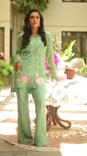 Sage with Trousers