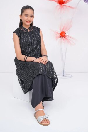 Sequence Net Embroidered 2 Pc Suit