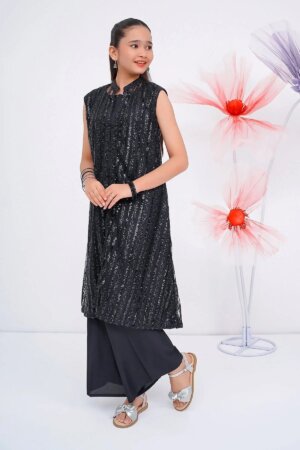 Sequence Net Embroidered 2 Pc Suit