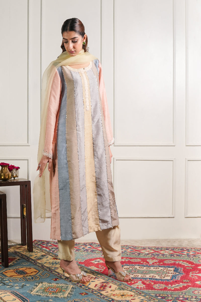 Stripe Kurta and Trouser set - Image 2