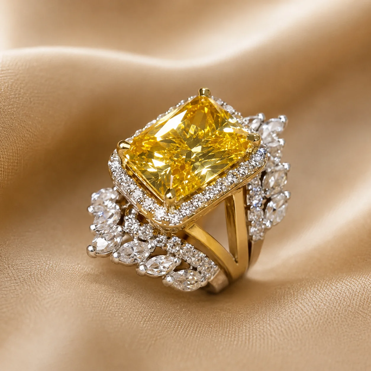 Golden Radiance Statement Ring – JBB1026RG - Image 2