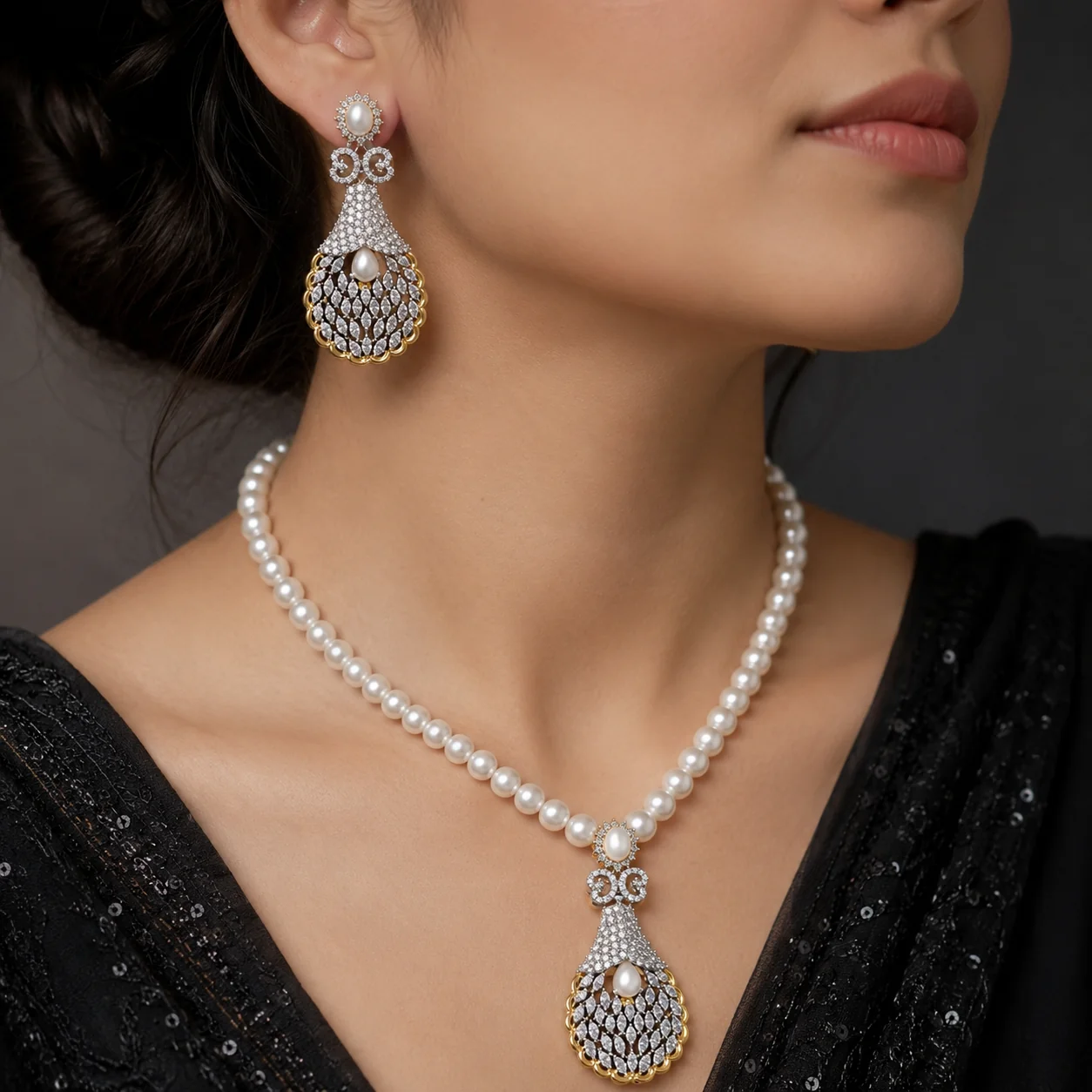 Pearl Royale Necklace Set – JBB1010NK