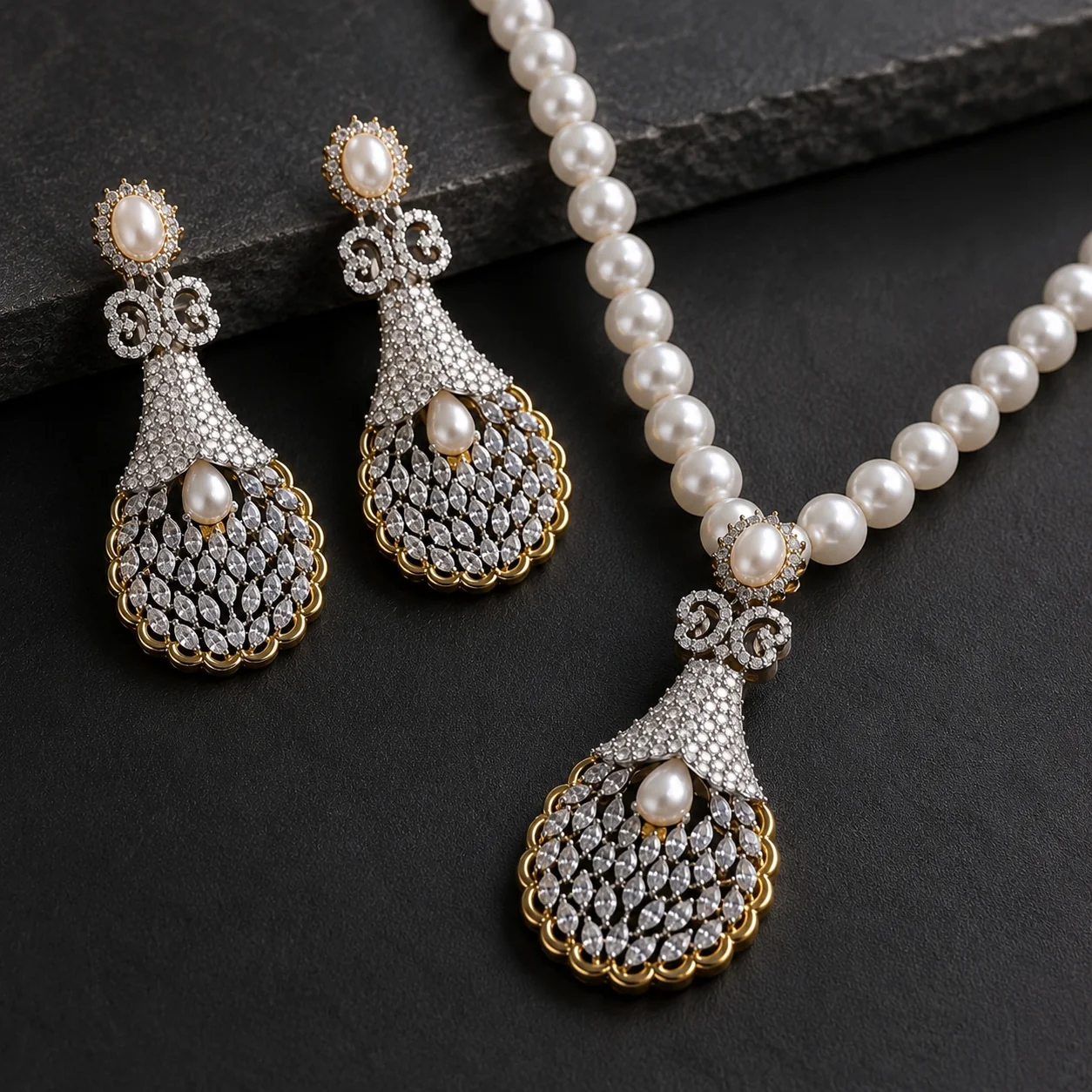 Pearl Royale Necklace Set – JBB1010NK - Image 2