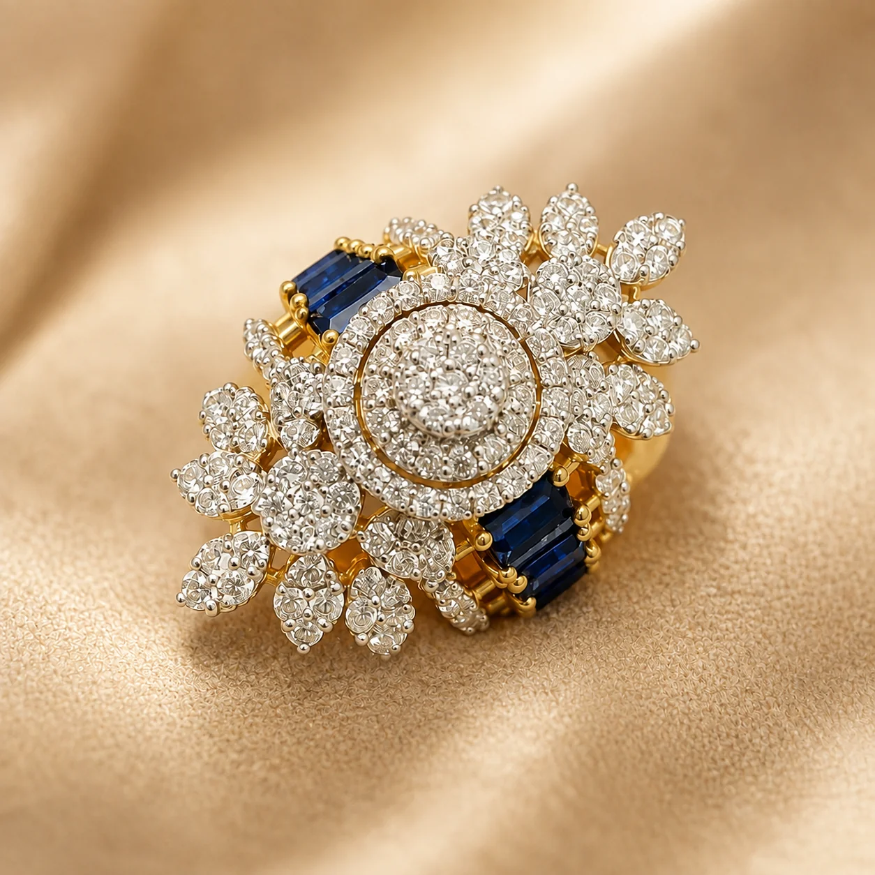 Royal Sapphire Blossom Ring – JBB1029RG - Image 2