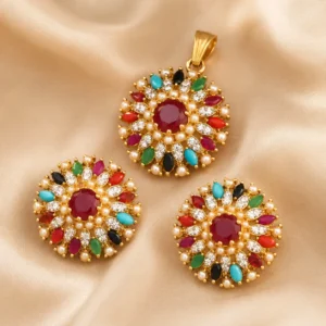 Ruby Mosaic Pendant Set – JBB1032PD